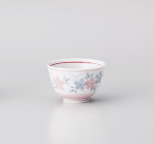 薄墨桜反煎茶（赤）  【日本製    磁器】