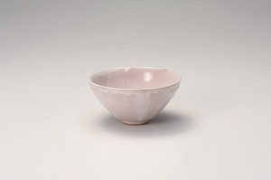 ピンク志野夏目抹茶碗  【日本製    陶器】