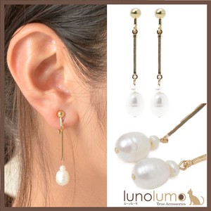 Clip-On Earrings Pearl Earrings Ladies'