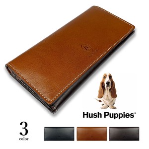 全3色　Hush Puppies ハッシュパピー リアルレザー バイカラー かぶせ 長財布 ロングウォレット(hp0347)