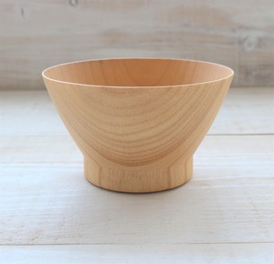 持ちやすく・モダンなカタチ☆/【bowl】wooden/モダンライスボールS　ナチュラル
