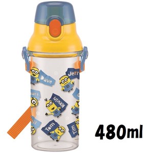 Water Bottle Minions Skater Dishwasher Safe Clear 480ml Made in Japan