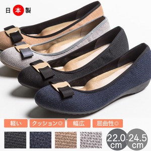 Basic Pumps Low-heel Round-toe Ladies Made in Japan