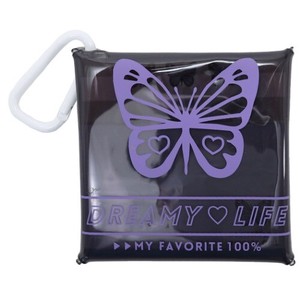 Sticky Note Butterfly Girl Clear Pouch Attached Stick Marker