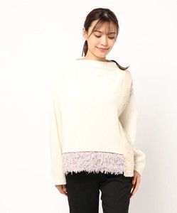 Sweater/Knitwear Pullover Shaggy Feather Ribbed Knit