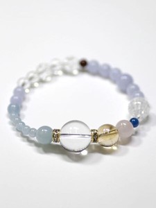 Gemstone Bracelet Aquamarine/Coral