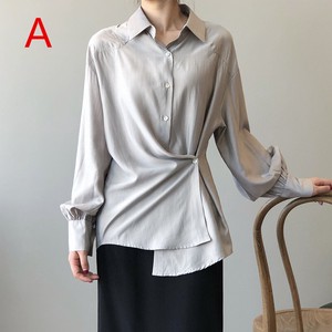 Button Shirt/Blouse Long Sleeves Ladies' M Autumn/Winter