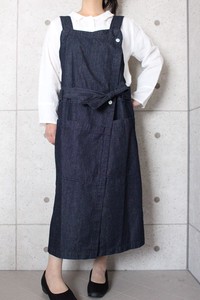 【2020新作】日本製 岡山産デニム胸当てラップジャンパースカートNo5867