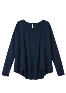 Tray Organic Cotton Jersey Stretch Drop Shoulder Flare Top
