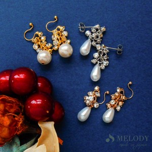 Clip-On Earrings Pearl Earrings Jewelry Made in Japan