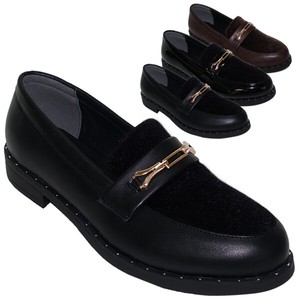 Loafers Shoes Fur Attached Loafers Shoes Flat Shoes