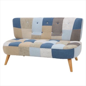 Sofa 2 DAISY Patchwork Blue