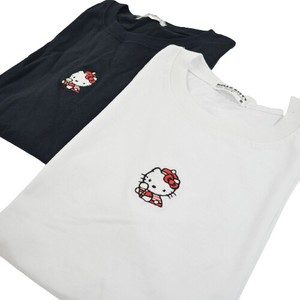 Hello Kitty Hello Sanrio Short Sleeve T-shirt One Point Embroidery Character