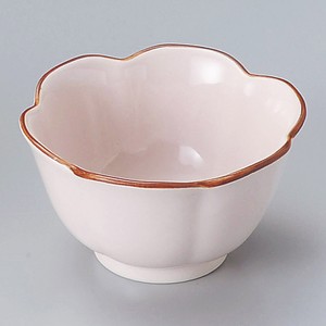 花型ピンク小鉢　10.6×5.7cm日本製 美濃焼