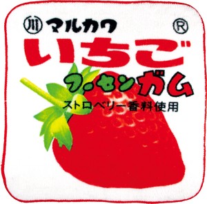 T'S FACTORY Face Towel Husen Gum Strawberry Mini Towel Soft Sweets