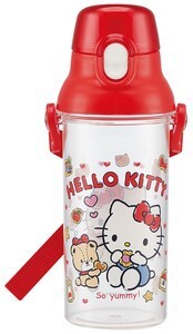 Water Bottle Hello Kitty Skater Dishwasher Safe Clear 480ml Made in Japan