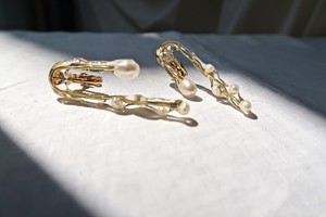Clip-On Earring Gold Post Earrings
