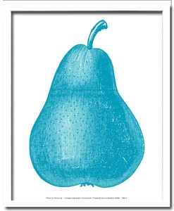 アートフレーム　洋ナシ Pear Blue