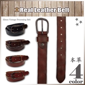 Belt Cattle Leather Unisex Genuine Leather Vintage