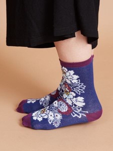 【カヤ】足袋型くつ下23〜25cm 花づくし ○3D展 足袋靴下