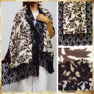 Wool 100 Lace Pearl Wool Botanical Chief Stole 98 3