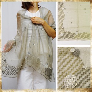 Embroidery Pearl Beads Shawl Wool Handmade Shawl 20