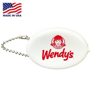 WHITE Coin Case Di Key Ring American US