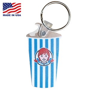 RUBBER KEYCHAIN Wendy's CUP キーホルダー ウェンディーズ アメリカン雑貨 MADE IN USA