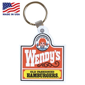 RUBBER KEYCHAIN Wendy's OLD LOGO キーホルダー ウェンディーズ アメリカン雑貨 MADE IN USA