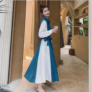 Casual Dress Long Sleeves One-piece Dress Ladies' M NEW