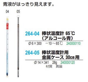 棒状温度計/温度計金属ケース