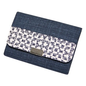 Business Card Card Case With gusset Navy Series