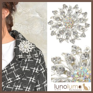 Brooch sliver Bijoux Sparkle Presents Ladies' Crystal Brooch
