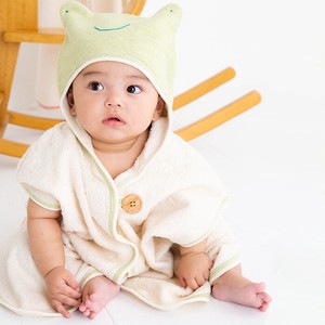Babies Clothing Frog Organic Poncho collection Cotton Made in Japan