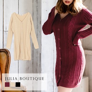 One-piece Dress Button Cable Knitted One-piece Dress 20