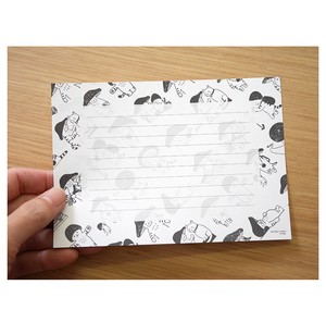 Writing Paper Monochrome Mushroom cat 30-pcs