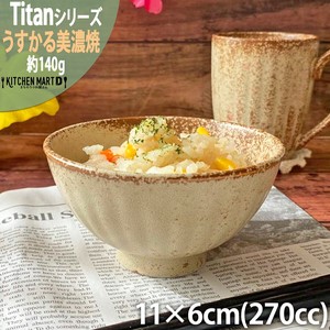 タイタン うすかる 11cm 茶碗 約140g 270cc 美濃焼 国産 日本製