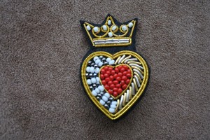 Brooche Crown Embroidered