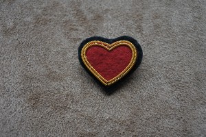 Brooch Embroidered Heart 3