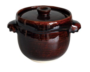 飴釉かめ型炊飯鍋（1合炊）  【日本製  信楽焼  耐熱陶器】