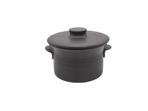 シチューポット ブラック  【日本製  萬古焼  耐熱陶器】