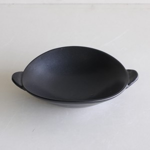 耐熱変形プレート ブラック  【日本製  萬古焼  耐熱陶器】