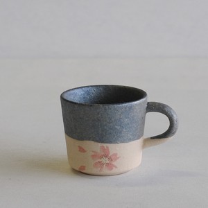 クラフトマグ ピンクフラワー  【日本製  信楽焼  陶器】