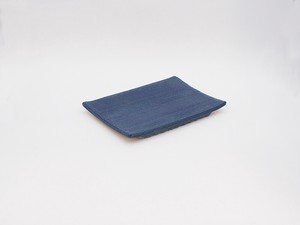 遊楽窯 ブルー 6号焼物平皿  【日本製  萬古焼  陶器】