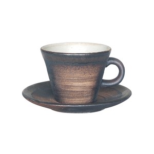 万古烧 茶杯盘组/杯碟套装 陶器 日本制造