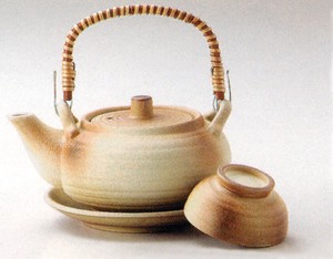 丸形志野 土瓶むし（中国製）  【中国製    陶器】