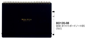 【Write White】【ノート】 WW ホワイトボードノートB5(NV) BD120-08