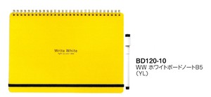 【Write White】【ノート】 WW ホワイトボードノートB5(YL) BD120-10