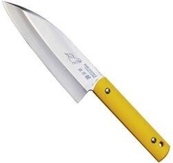 【国内のみ】SABI KNIFE-4出刃シャチ片刃 黄色　11471