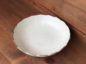 白化粧　菊形68深皿　20cm